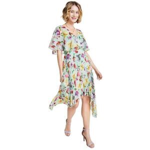 NWT Kensie V Neck Floral Print Chiffon Dress